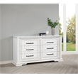 Coaster McKinney 6-drawer Wood Bedroom Dresser Cabinet in Vintage White