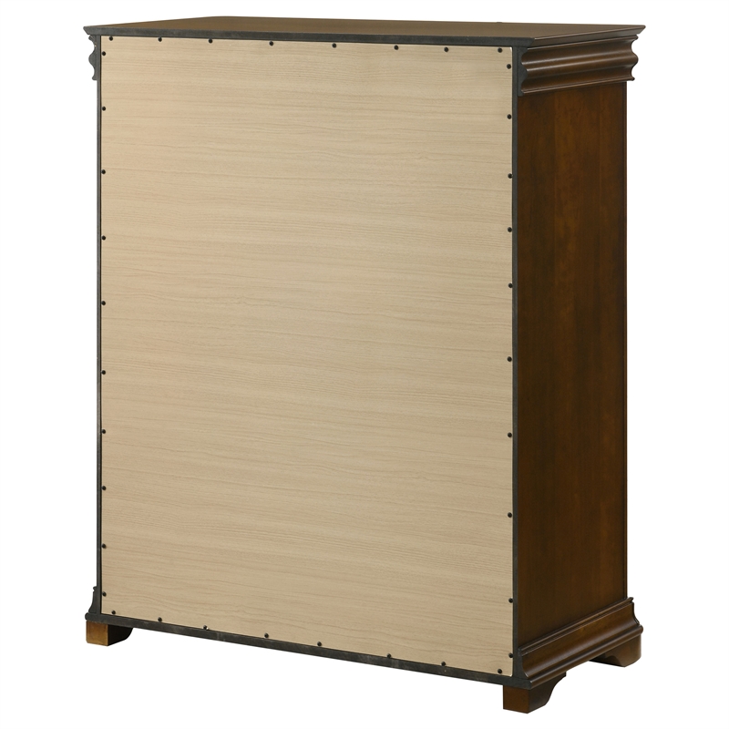 Coaster Garland 4-drawer Traditional Wood Bedroom Chest in Brown Cherry
