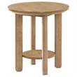 Coaster Ottowa Round Transitional Wood End Table with Lower Shelf in Washed Oak