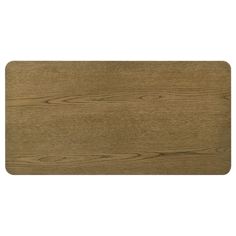 Coaster Castlewood Transitional Wood Cocktail Coffee Table in Brown Oak