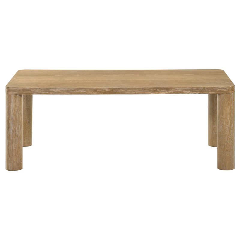 Coaster Castlewood 2-piece Wood Cocktail Coffee Table Set in Washed Oak