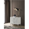 Coaster Cassia 2-drawer Wood Nightstand Bedside Table in White High Gloss