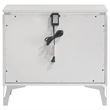 Coaster Cassia 2-drawer Wood Nightstand Bedside Table in White High Gloss