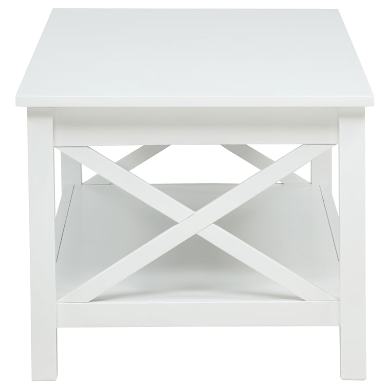 Coaster Skyview 3-piece Coastal Wood Lift Top Coffee Table Set in White