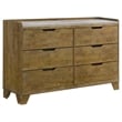 Coaster Henderson 4-Piece Wood Eastern King Bedroom Set in Medium Oak Brown