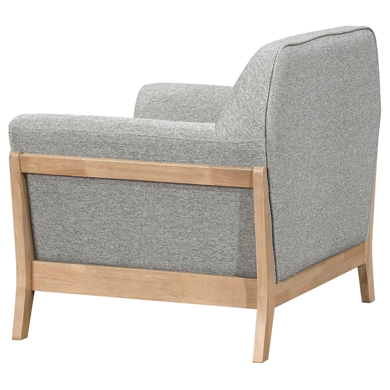 Coaster Vaughn 3-Piece Upholstered Fabric Flared Arm Sofa Set in Gray