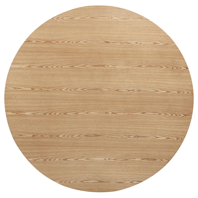 Coaster Andrews 5-Piece Round Wood Dining Table Set in Light Ash Brown/White