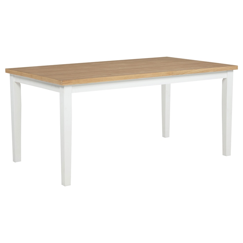 Coaster Andrews 7-Piece Rectangular Wood Dining Set in White/Light Ash Brown