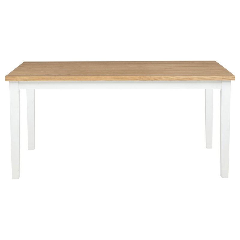 Coaster Andrews 7-Piece Rectangular Wood Dining Set in White/Light Ash Brown