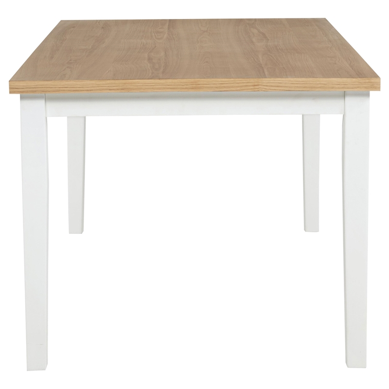 Coaster Andrews 7-Piece Rectangular Wood Dining Set in White/Light Ash Brown