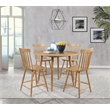 Coaster Andrews 5-Piece Round Wood Counter Height Dining Set in Light Ash Brown