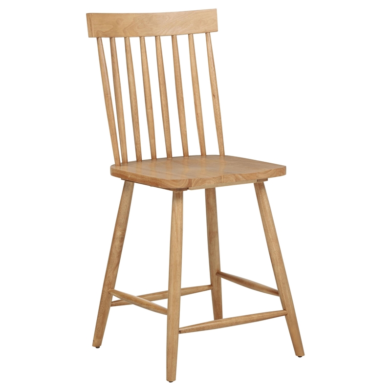 Coaster Andrews 5-Piece Round Wood Counter Height Dining Set in Light Ash Brown