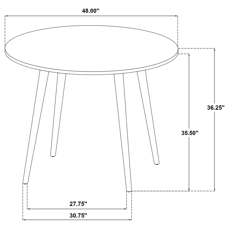 Coaster Andrews 5-Piece Round Wood Counter Height Dining Set in Light Ash Brown