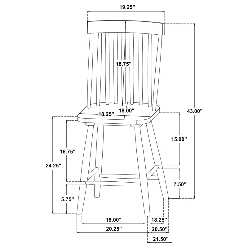 Coaster Andrews 5-Piece Round Wood Counter Dining Set in Light Ash Brown/White