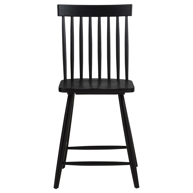Coaster Andrews 5-Piece Round Wood Counter Dining Set in Light Ash Brown/Black