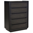 Coaster Leandro 5-Piece Wood Queen Bedroom Set in Burnished Black