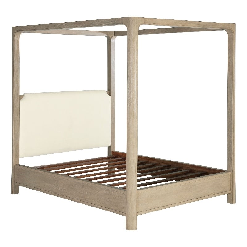 Coaster Solano 4-Piece Wood Queen Canopy Bedroom Set in Mango Brown