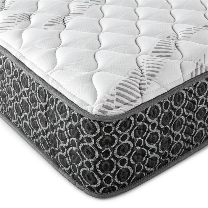 Coaster Hayes Fabric Eastern King Firm Tight Top Hybrid Mattress in White
