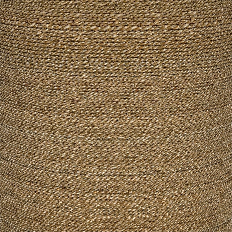 Coaster Halden Round Woven Rattan & Seagrass Accent Side Table in Light Brown