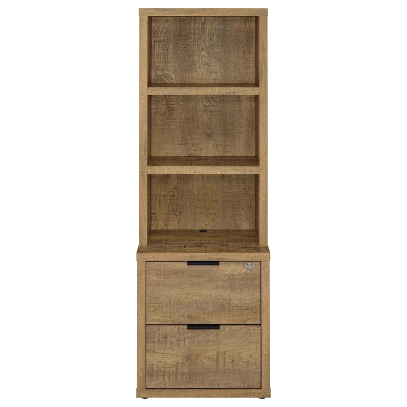 Coaster Westpark 3-Piece Wood Queen Bedroom Set Bookcase Headboard in Brown