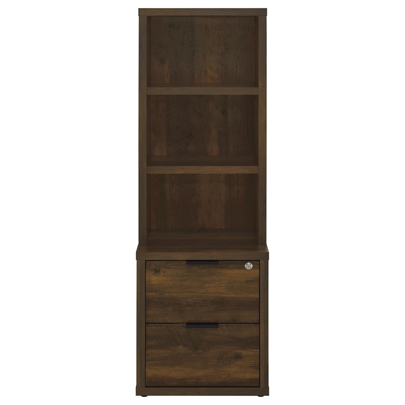 Coaster Westpark 3-Piece Wood Full Bedroom Set Bookcase Headboard in Dark Pine