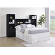 Coaster Westpark 3-Piece Wood Full Bedroom Set Bookcase Headboard in Black