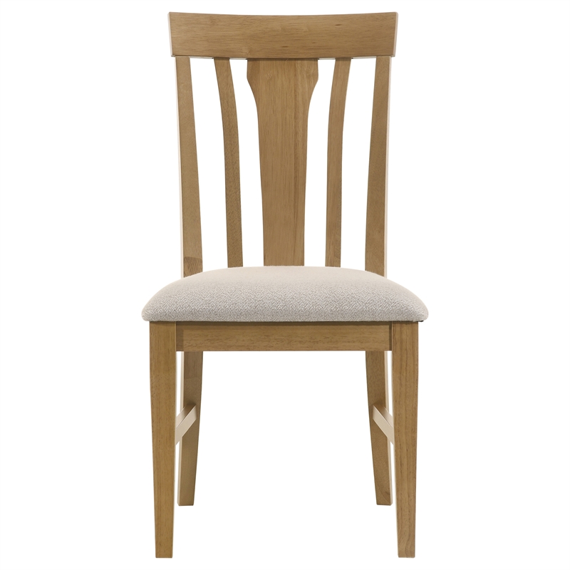 Coaster Hartville 7-Piece Round Wood Dining Table Set in Natural Light Brown