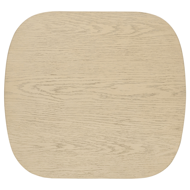 Coaster Kailani Coastal Wood Square End Side Table with Shelf in Beige Oak