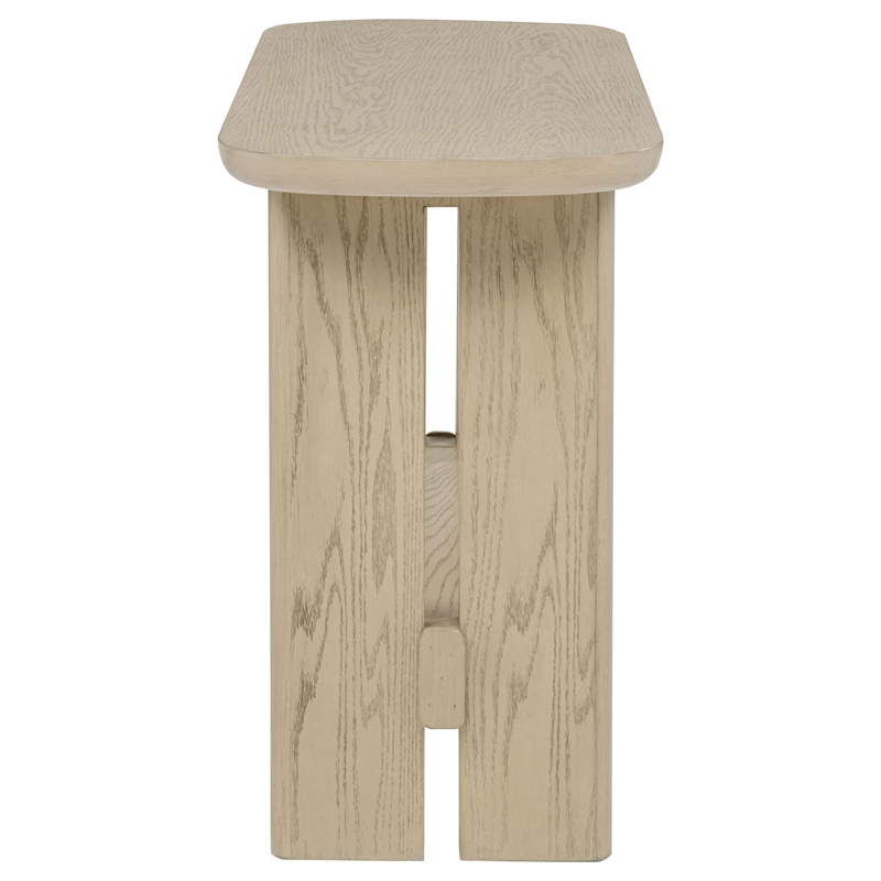 Coaster Kailani Coastal Wood Sofa Console Table with Shelf in Beige Oak