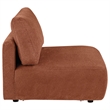 Coaster Elysia Upholstered Modular Armless Chair in Coral