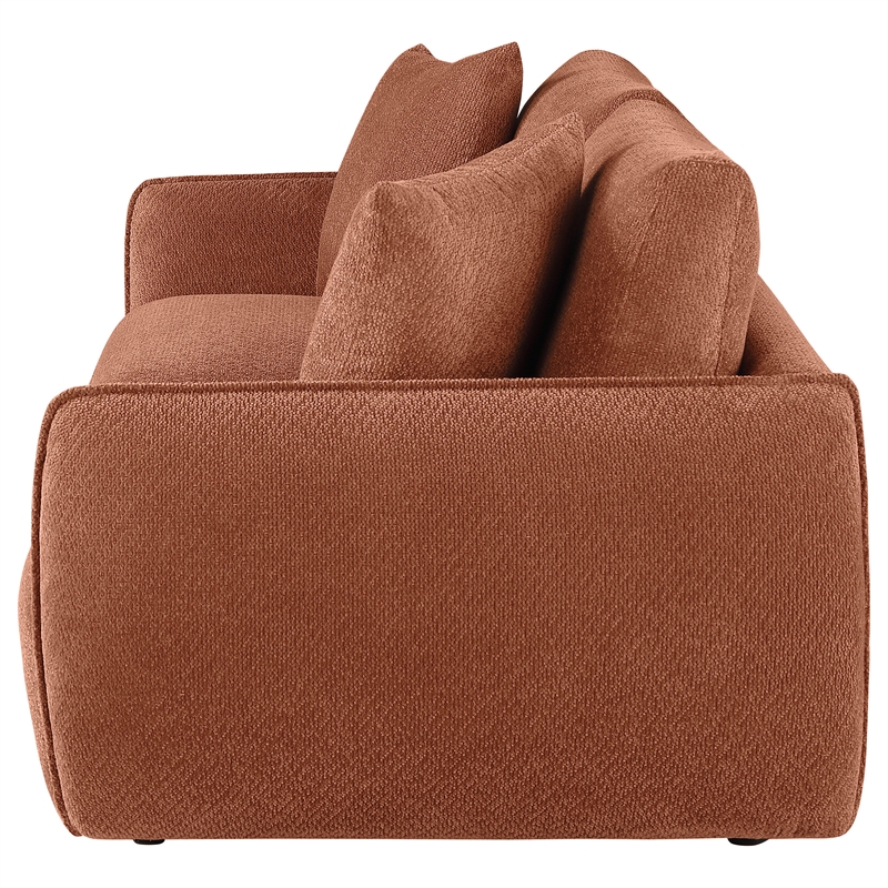 Coaster Elysia Upholstered Modular Lounge Loveseat in Coral