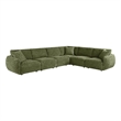 Coaster Elysia 6-piece Upholstered Modular Sectional Sofa in Green
