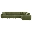 Coaster Elysia 5-piece Upholstered Modular Sectional Sofa in Green