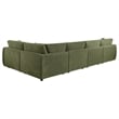 Coaster Elysia 5-piece Upholstered Modular Sectional Sofa in Green