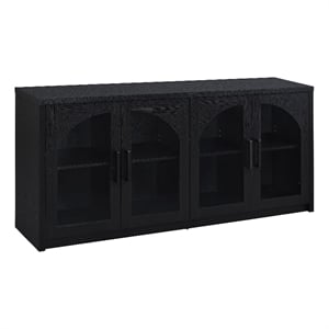 Coaster Riva 4-door Engineered Wood Dining Sideboard Buffet Storage in Black