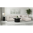 Coaster Amara 3-Piece Tufted Chenille Sectional Sofa with Black Legs in Ivory