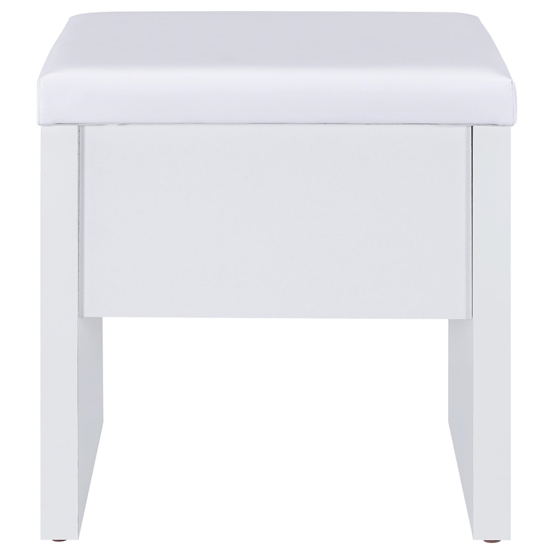 Coaster Bunbury Engineered Wood Makeup Vanity Table Set in White