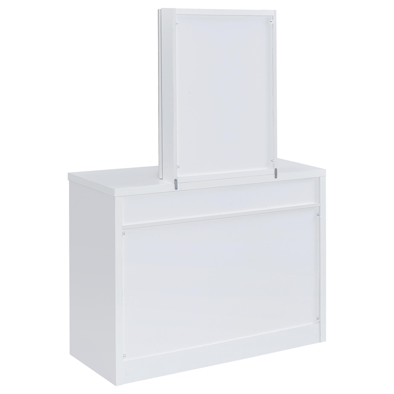 Coaster Bunbury Engineered Wood Makeup Vanity Table Set in White