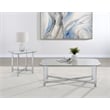 Coaster Cronin 2-piece Tempered Glass Top Metal Base Coffee Table Set in Chrome