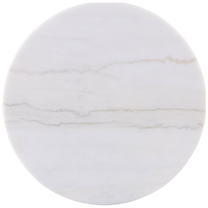 Coaster Jason 2-piece Round White Marble Coffee Table Set Greige
