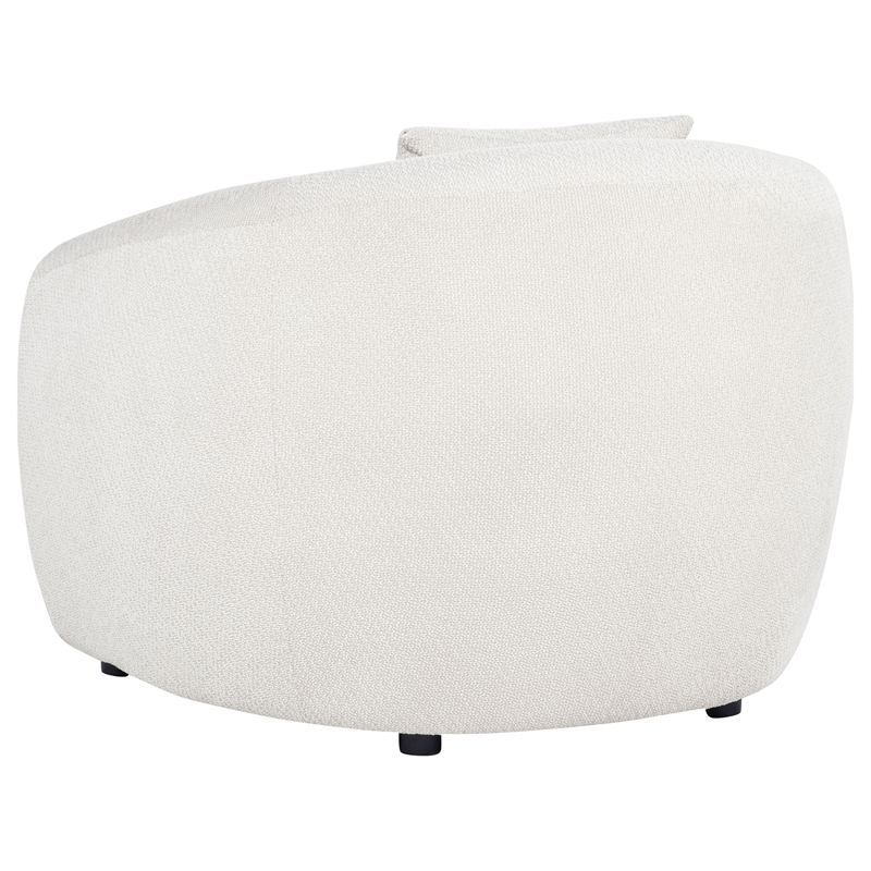 Coaster Isabella Fabric Upholstered Curved Silhouette Accent Chair in Sand Color