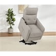 Coaster Dayes Upholstered Fabric Power Lift Recliner Chair in Taupe