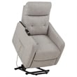 Coaster Dayes Upholstered Fabric Power Lift Recliner Chair in Taupe