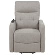 Coaster Dayes Upholstered Fabric Power Lift Recliner Chair in Taupe