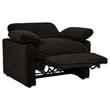 Coaster Collins Upholstery Fabric Corduroy Power Recliner Chair in Brown
