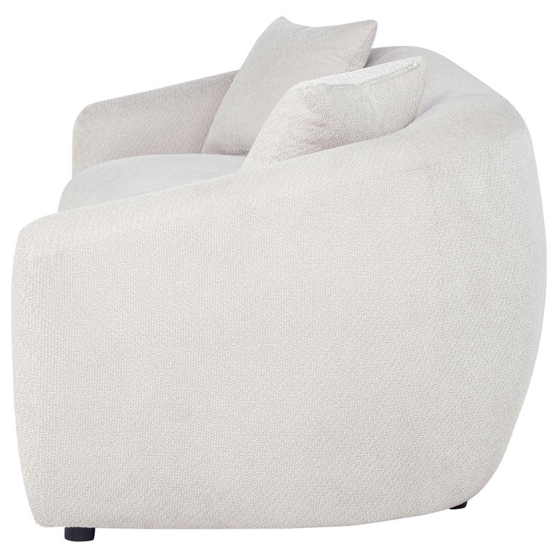 Coaster Isabella Fabric Upholstered Curved Silhouette Sofa in Sand color