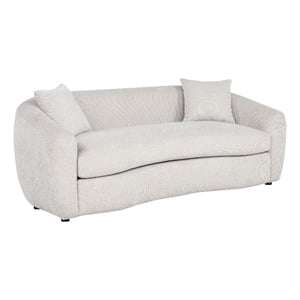 Coaster Isabella Fabric Upholstered Curved Silhouette Sofa in Sand color