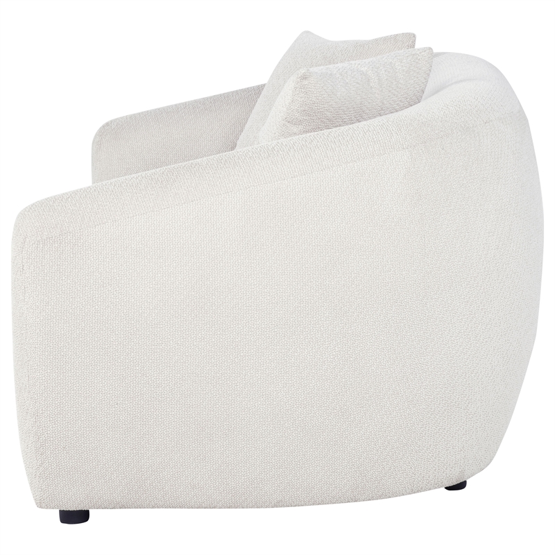Coaster Isabella Fabric Upholstered Curved Silhouette Loveseat in Sand Color