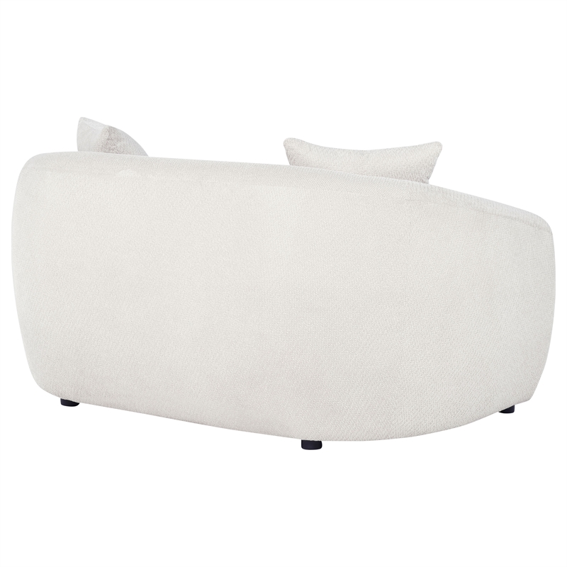 Coaster Isabella Fabric Upholstered Curved Silhouette Loveseat in Sand Color