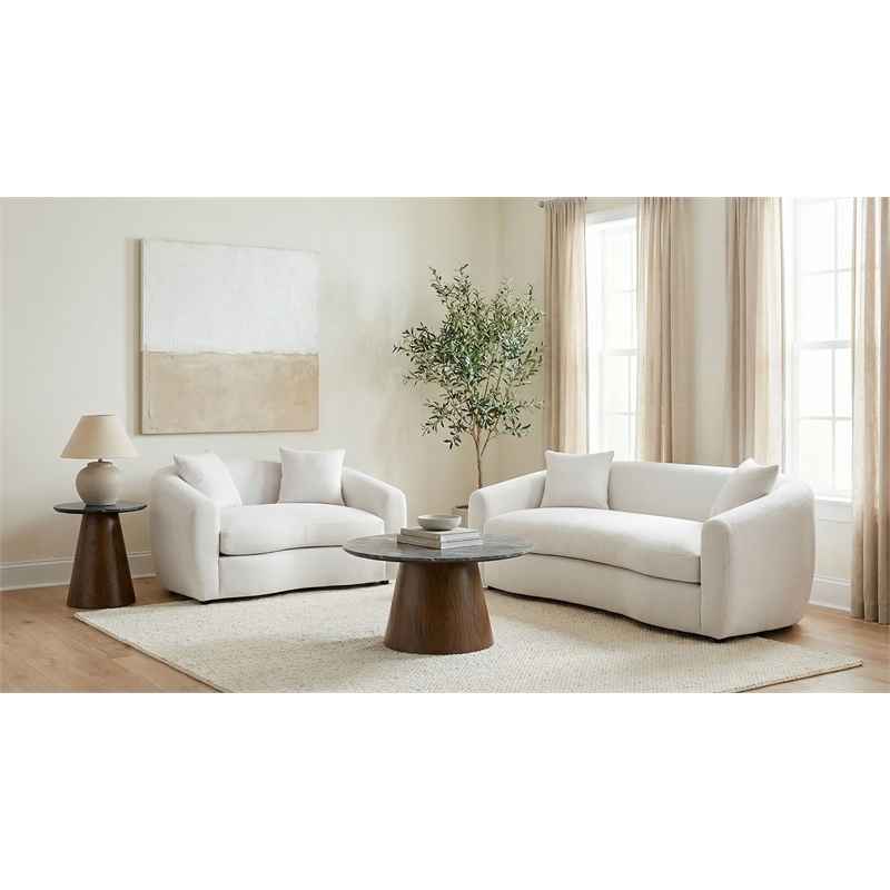Coaster Isabella 2-piece Fabric Upholstered Sofa Set in Sand